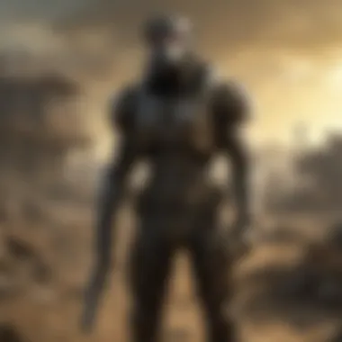 Echoes of Personality: Music in a Ravaged World A character standing on a post-apocalyptic street with a radio playing
