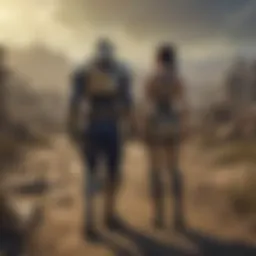 A visual representation of a Fallout companion character standing beside the player.