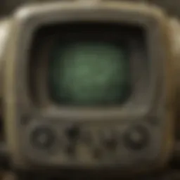 The iconic Pip-Boy interface showcasing various stats and inventory items from the Fallout series