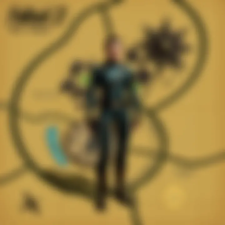 A detailed map showcasing New Vegas and its surrounding areas