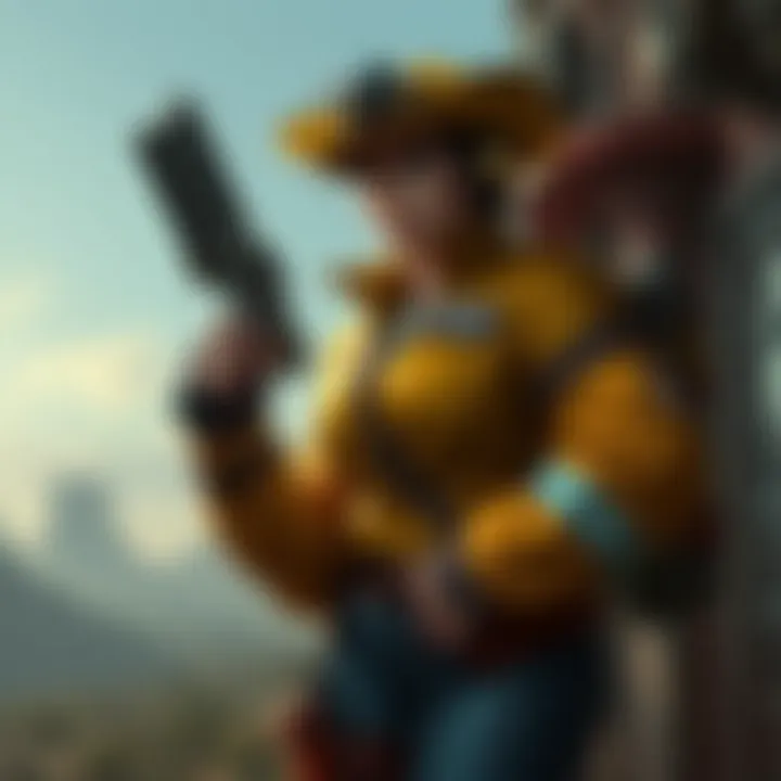 A character standing before the iconic Lucky 38 casino