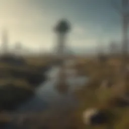 A haunting landscape of PT Lookout showcasing its eerie marshlands.