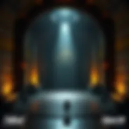 A panoramic view of the Secrets Vault entrance