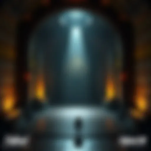 A panoramic view of the Secrets Vault entrance