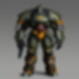 Advanced Power Armor Design A detailed view of advanced power armor showcasing its intricate design