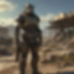 A detailed illustration showcasing the iconic Fallout wasteland.