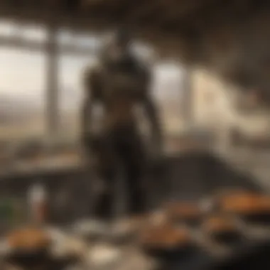 Wasteland Ingredients A rustic kitchen setting with ingredients inspired by the Fallout universe