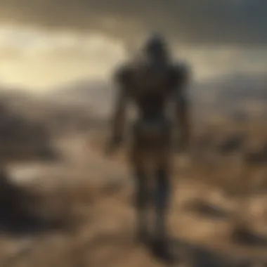 Post-Apocalyptic Landscape in Fallout Movie A cinematic scene showcasing a post-apocalyptic landscape