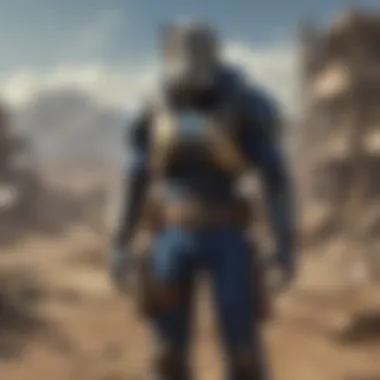 Vault Dweller in the Wasteland An artistic representation of a Vault Dweller in the post-apocalyptic landscape