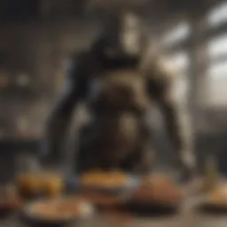 A beautifully styled dish inspired by the Fallout universe showcasing post-apocalyptic culinary creativity.