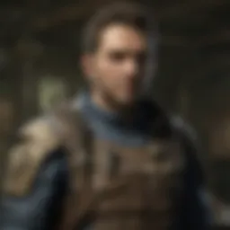 The enigmatic figure of a Fallout trader surrounded by goods