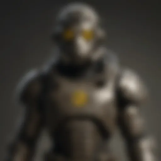 Detailed view of the full radiation suit design