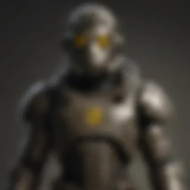 Intricate Design of the Radiation Suit Detailed view of the full radiation suit design