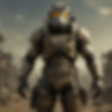 Player Character in Full Radiation Gear Player character equipped with the radiation suit