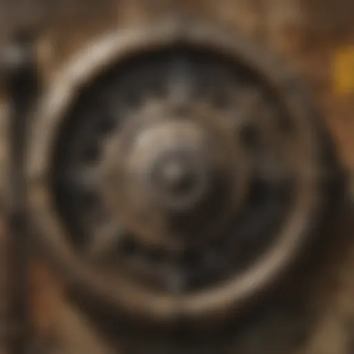 An intricate lock mechanism represented in Fallout: New Vegas