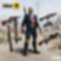 A vibrant collection of rare weapons from Fallout 76