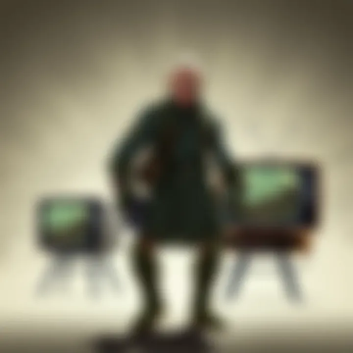 A captivating scene of the 76 TV showcasing its design within the Fallout universe