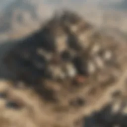 An aerial view of Big Mountain Drugs showcasing its vast, intricate landscape.