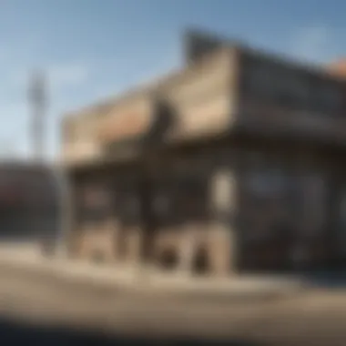 Exterior shot of the Westside Liquor Store in the Fallout world