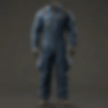 Mechanic overall fabric texture