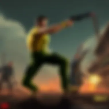 Dynamic Combat in Fallout 4 A thrilling combat scene featuring advanced weaponry