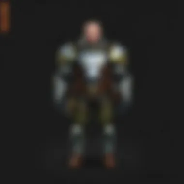 An artist meticulously crafting Fallout armor using advanced techniques