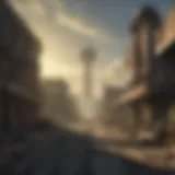 Eerie Urban Landscape of Fallout Post-Apocalyptic Cityscape