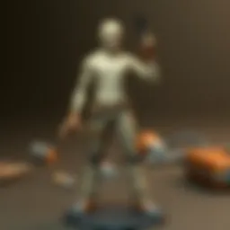 Detailed view of a rare Fallout figurine showcasing intricate details