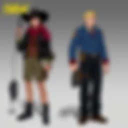 Concept art of Fallout characters adapted for Switch