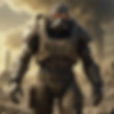 Nuclear fallout aftermath depicted in the Fallout poster