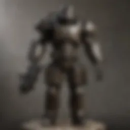 Detailed view of the Fallout statue showcasing its intricate design and craftsmanship