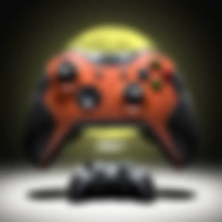 Artistic Representation of Fallout Universe on Controller Artwork depicting Fallout universe aesthetics on the controller