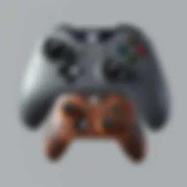 Contrast Between Standard and Fallout Xbox Controllers Comparison of standard and Fallout-themed Xbox controllers