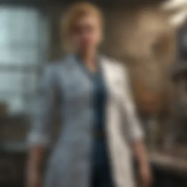 Mysterious figure donning a fashionable lab coat