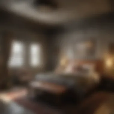 Luxurious Bedroom Retreat Spacious bedroom with designer furnishings and natural light