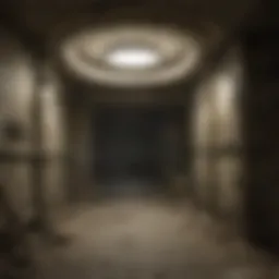 Cross-section of a bunker showcasing structural layers