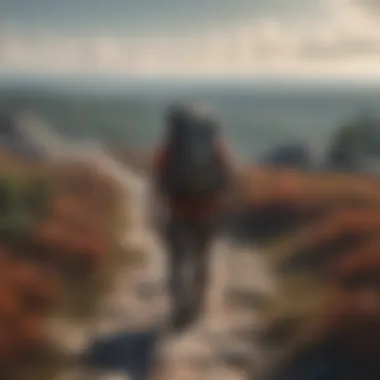 Hiker Conquering Challenging Trail at Dolly Sods