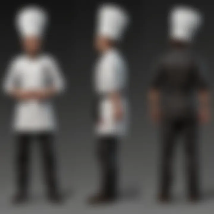 Historical depiction of chefs donning traditional headgear