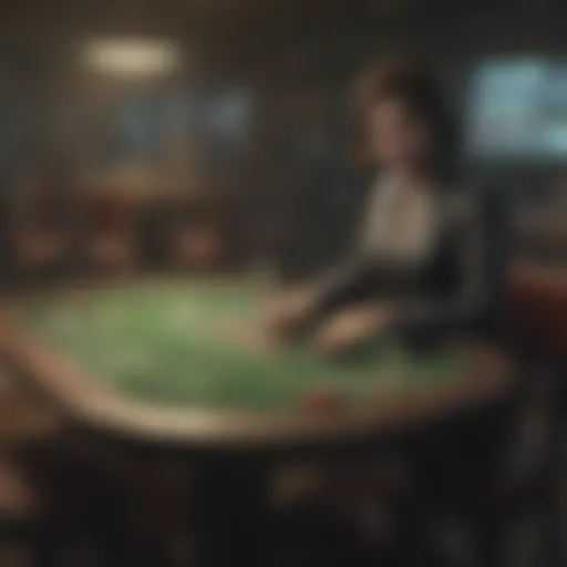 An elegant blackjack table with cards and chips