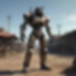 Exterior view of Hugo Salvage Yard with post-apocalyptic elements