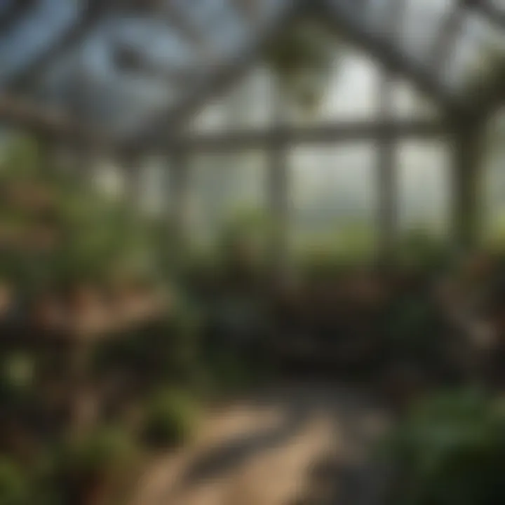 Variety of plants thriving in the Jamaica Cottage Shop greenhouse