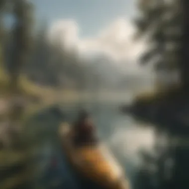 Kayaking adventure on the tranquil lake near Robe Campground