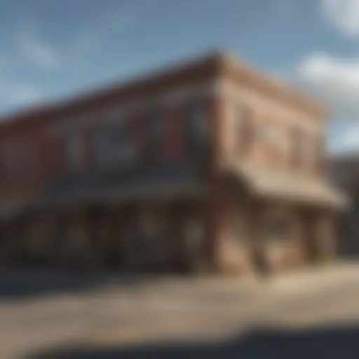 Illustration of vintage pharmacy storefront