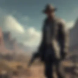 Nick Valentine in the Fallout landscape
