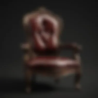 Luxurious Dark Cherry Wood Chair Design