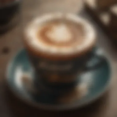 Elegant coffee cup with frothy cappuccino