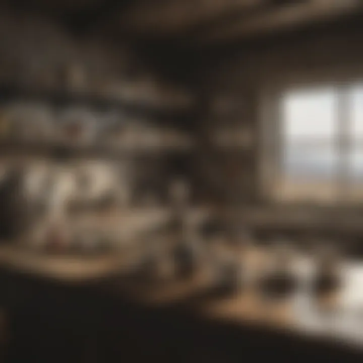 Variety of coffee cups displayed in a modern kitchen