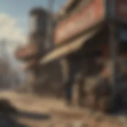 Merchant negotiating trade deals in a desolate wasteland