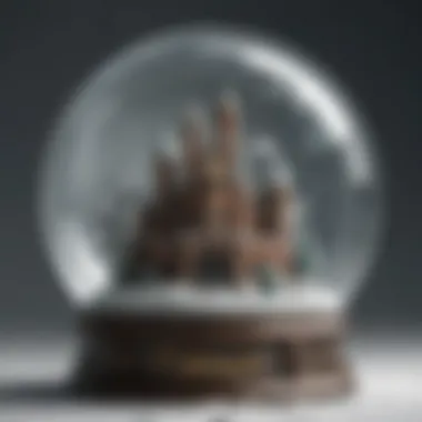 Modern snow globe featuring iconic landmarks