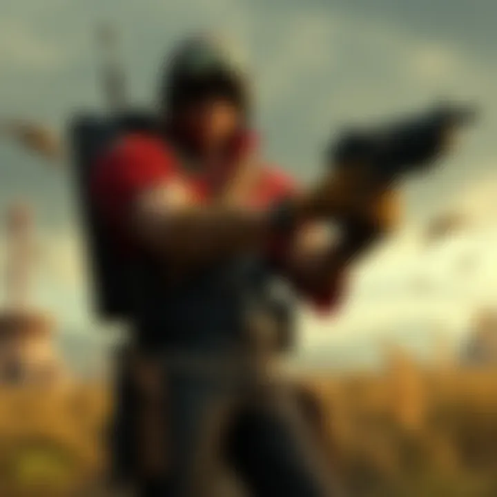 Gameplay Mechanics in Action A character interacting with a terminal, highlighting gameplay mechanics.